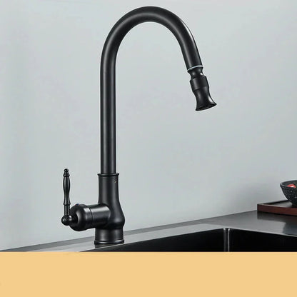 Vintage Kitchen Faucet in Antique Brass Finish