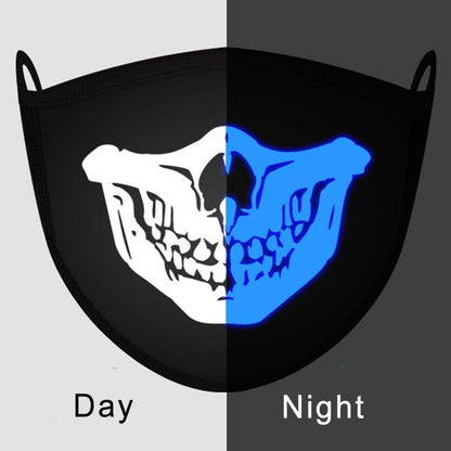 Glow-in-the-Dark Mask for Mouth and Nose Protection