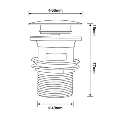 Rose Gold Sink Drain Valve - Taalita Style