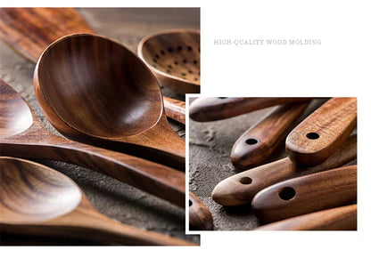 Elegant 7-Piece Kitchen Set in Teak Wood
