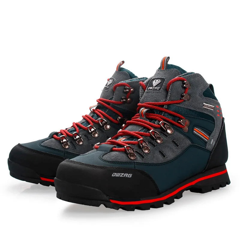 TrailBlazer Men's Waterproof Leather Hiking Boots – Insulated Non-Slip Outdoor Shoes for Winter Adventures