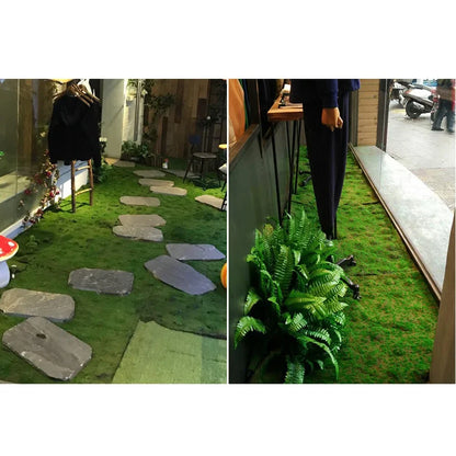 Simulation Artificial Turf Mat with Moss Grass Design