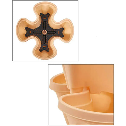 Wheeled Stackable Pots for Vertical Gardening
