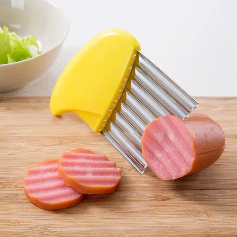 Manual Potato Chips Slicer for Quick and Easy Wrinkle Cuts