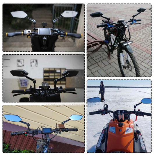 Enhanced 360° Bicycle Rearview Mirror with Handlebar Attachment