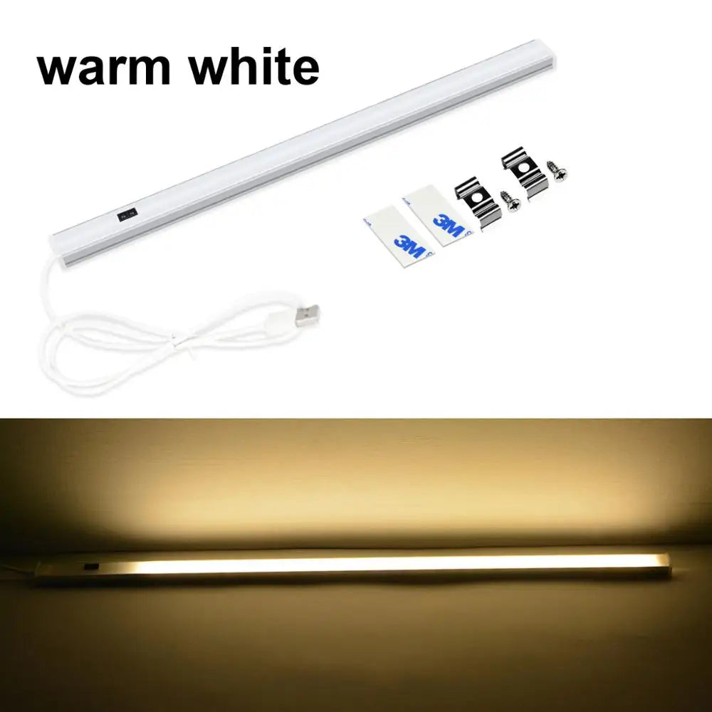 LED Light Strip with Motion Sensor | USB-Powered | Available in 30/40/50 cm | Perfect for Kitchen, Bathroom, and Cabinet Lighting
