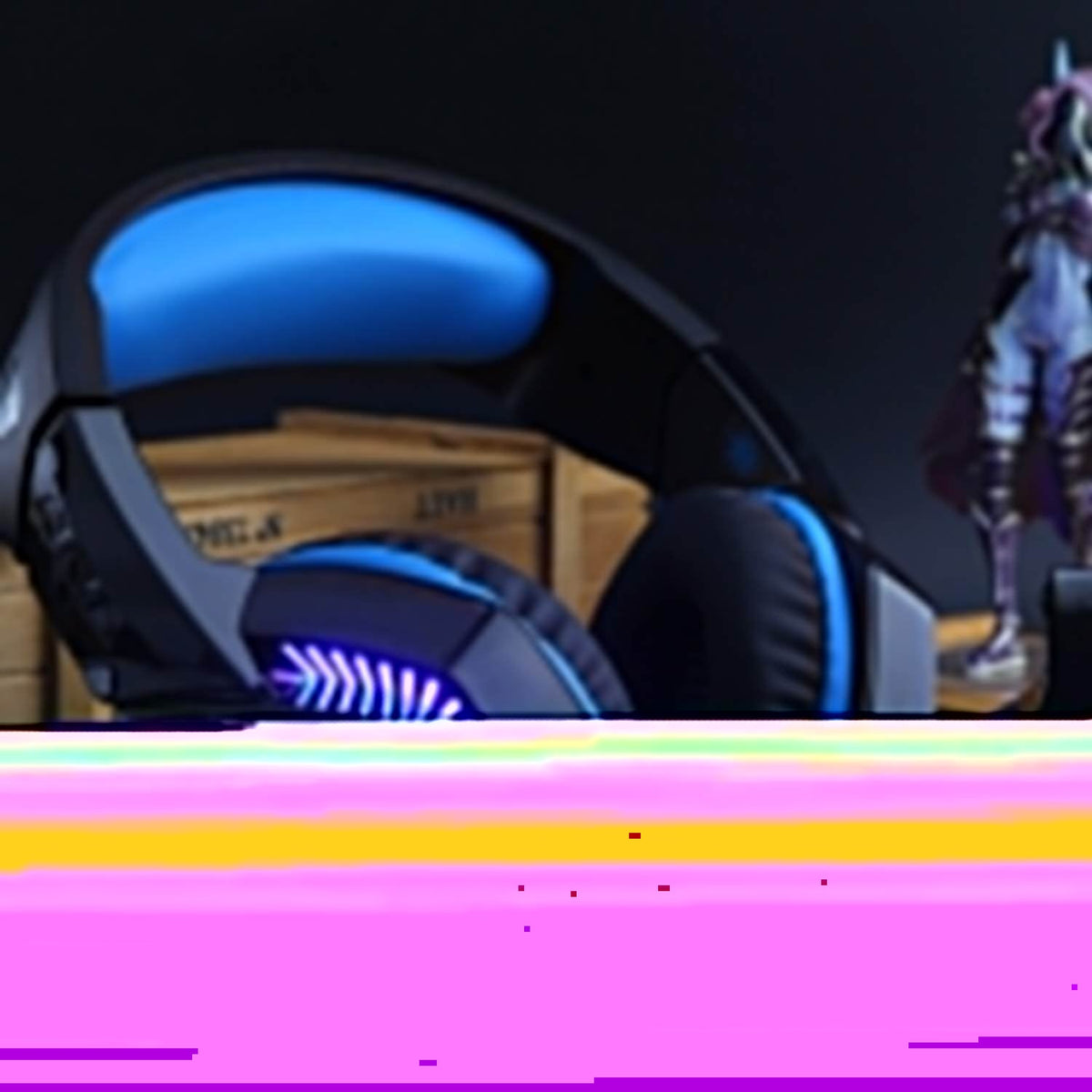 Versatile Gaming Headset with LED Lights and Volume Control