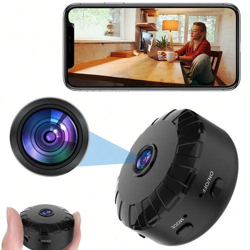 Compact Wireless Surveillance Camera with Night Vision & Motion Alerts