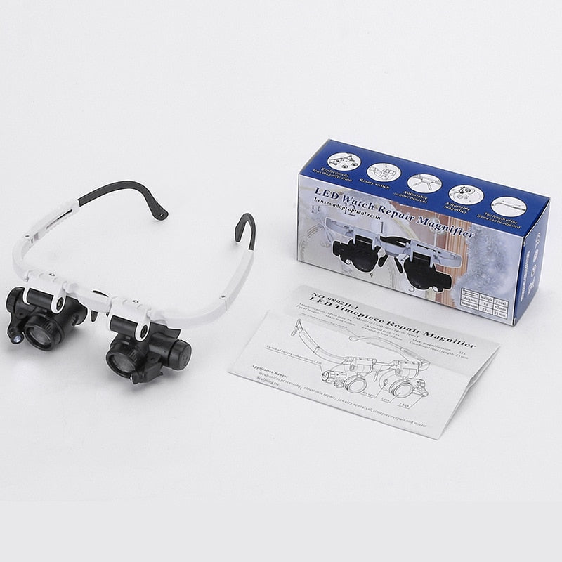 Illuminated Magnifier with Adjustable Zoom Levels