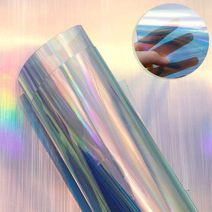 Iridescent PVC Faux Leather Jelly Material for Creative DIY Projects