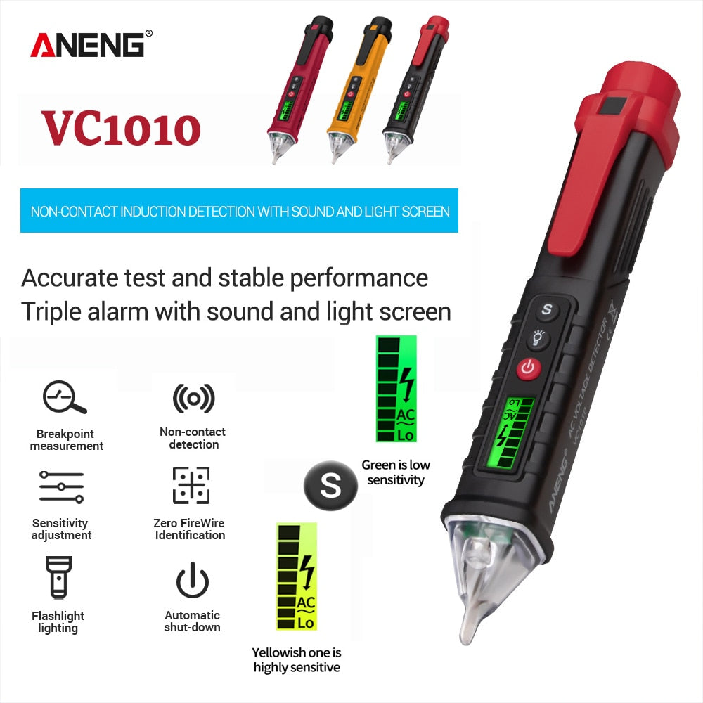 Digital Voltage Detector Pen for AC and DC Testing