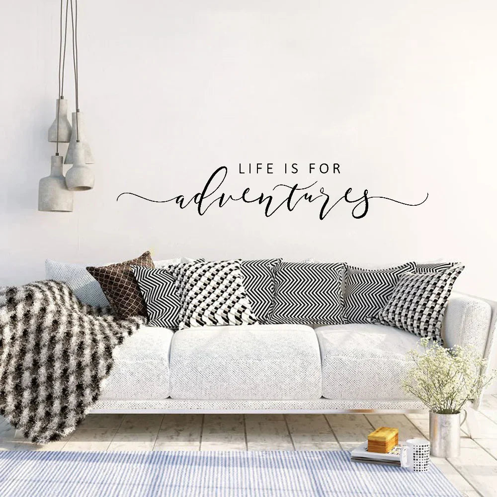 Inspiring Adventure Quote Wall Decal for Creative Spaces