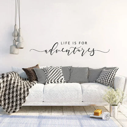 Inspiring Adventure Quote Wall Decal for Creative Spaces