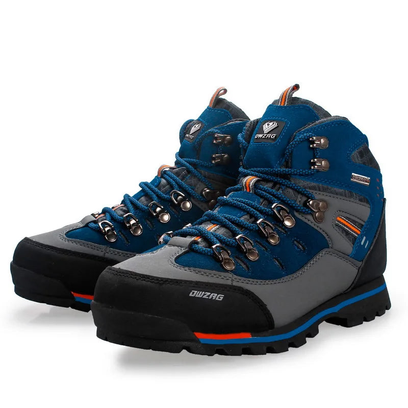 TrailBlazer Men's Waterproof Leather Hiking Boots – Insulated Non-Slip Outdoor Shoes for Winter Adventures