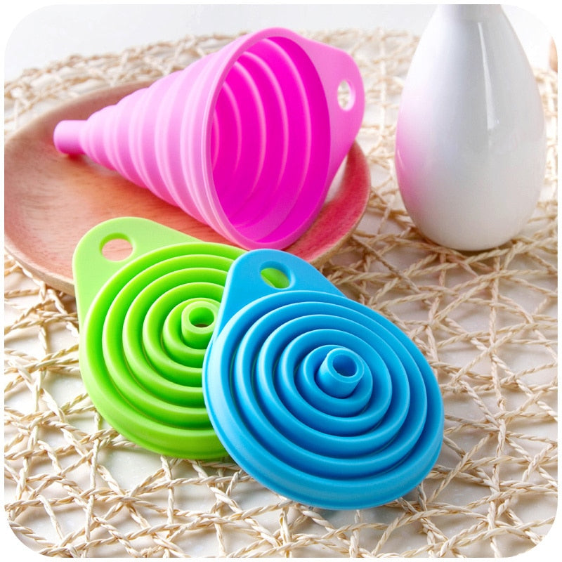 Foldable Kitchen Funnel for Easy Pouring and Storage