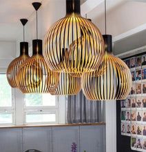 Ceiling Light with Wood Finish – Geometric Pendant Design