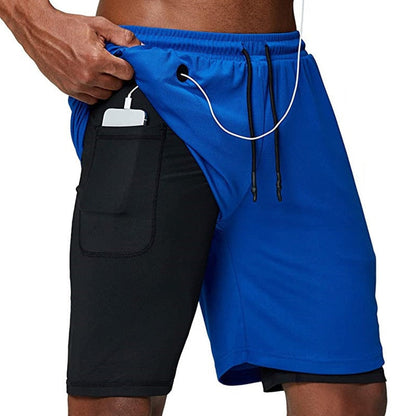 Dual-Function Quick-Dry Athletic Shorts