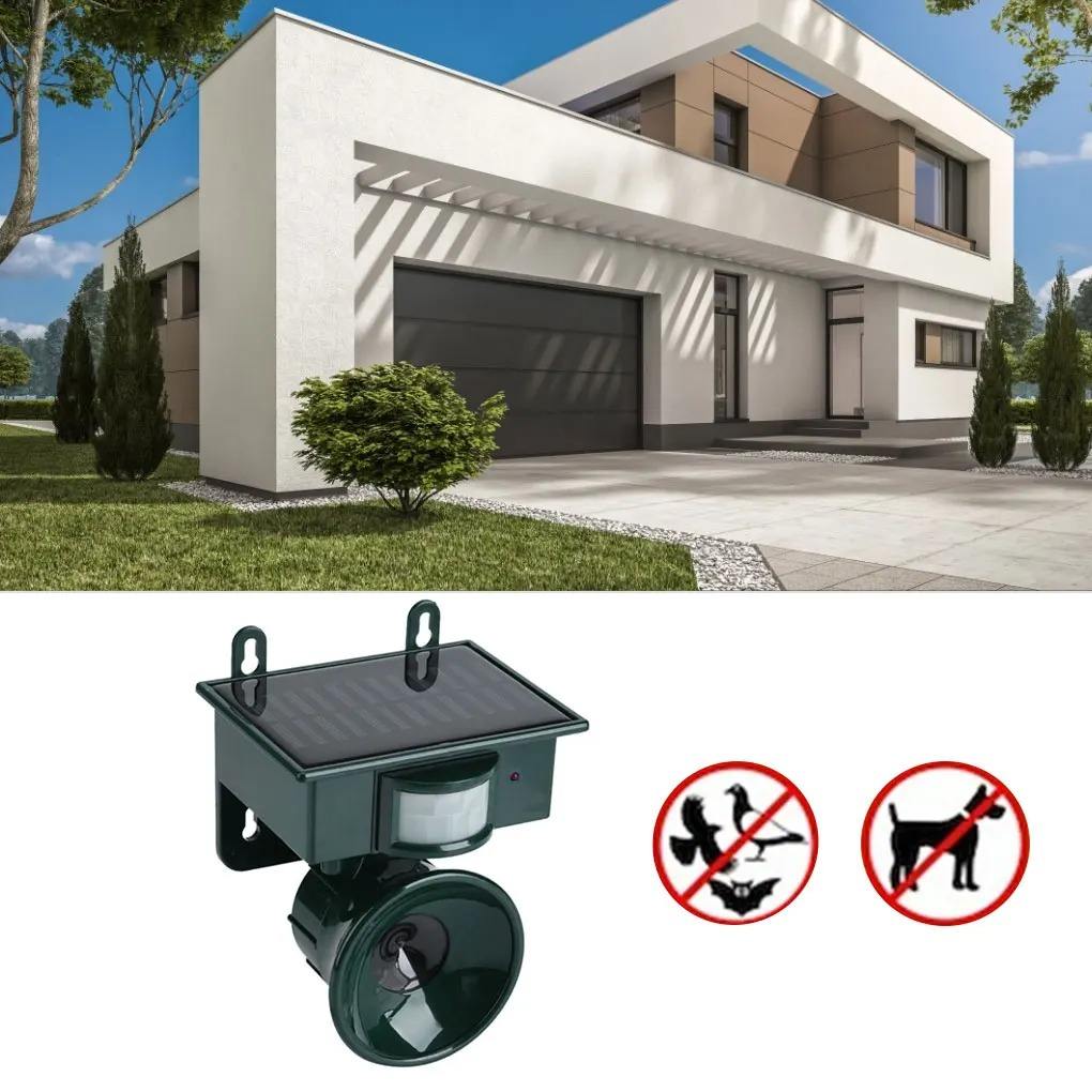 Weatherproof Solar Bird Deterrent with PIR Motion Sensor and Natural Sounds