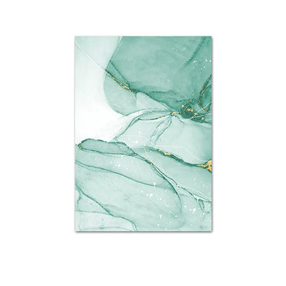 Elegant Green and Gold Marble Canvas Art for Modern Spaces