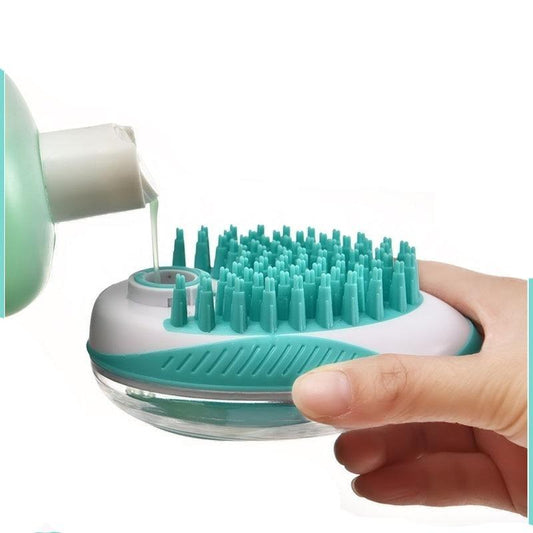 Dual-Function Dog Cleanser and Massager Tool