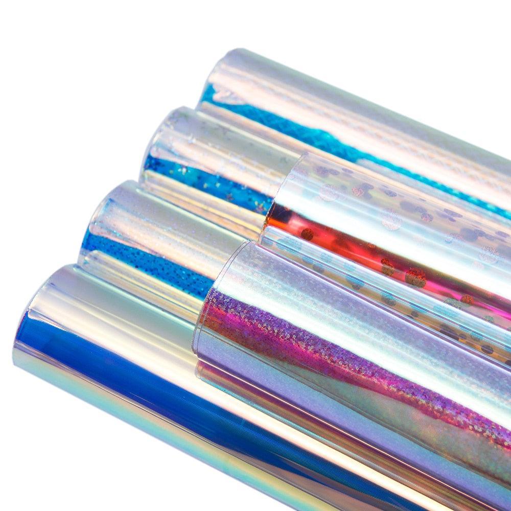 Iridescent PVC Faux Leather Jelly Material for Creative DIY Projects