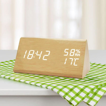 Minimalist Digital Clock with Temperature Display and Light Control