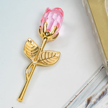Elegant Crystal Rose in Gift Box – Perfect Valentine's Gift for Her