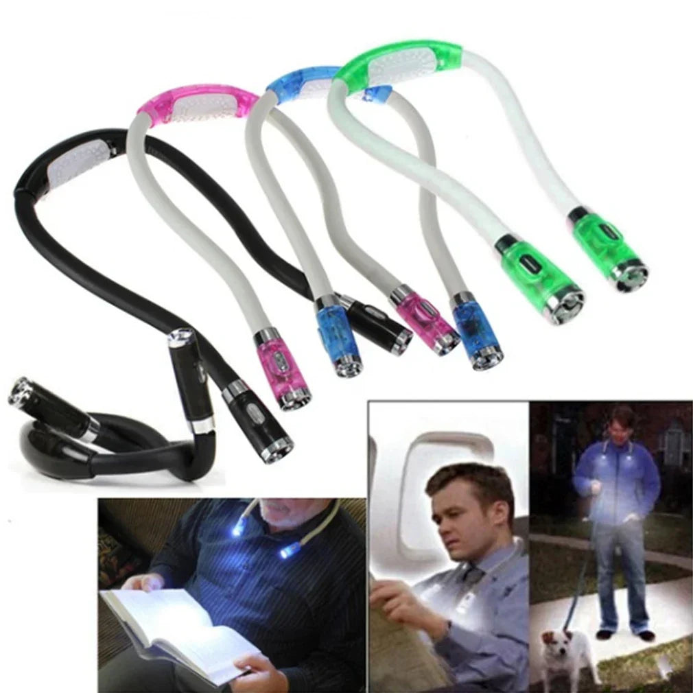 Wearable LED Neck Light for Knitting, Crocheting, and Reading - Hands-Free