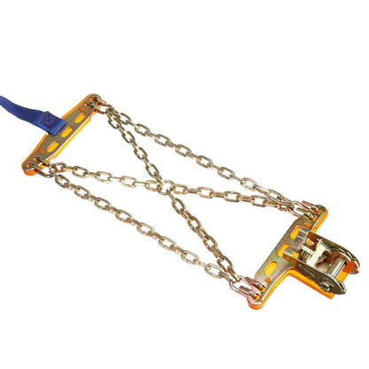 Anti-Skid Tire Chains for Cars - Universal Alloy Steel Design