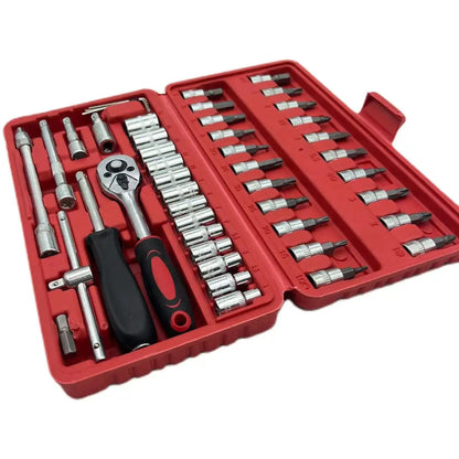 Compact Electric Ratchet Wrench with Socket Set | 60 Nm Torque