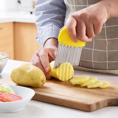 Manual Potato Chips Slicer for Quick and Easy Wrinkle Cuts