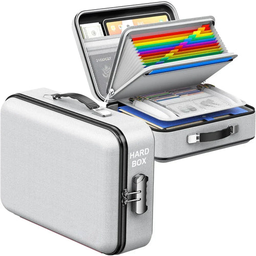 SecureShield A4 Document Protector – Dual-Layer Fire & Water Resistant Organizer