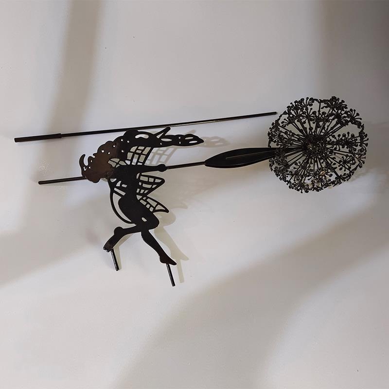 Outdoor Garden Sculpture of Fairies and Dandelions Dancing Together