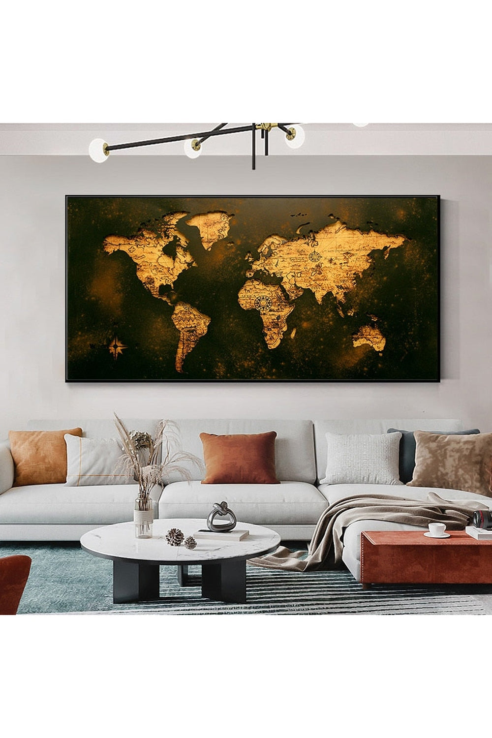 World Map Canvas Art for Home Decor