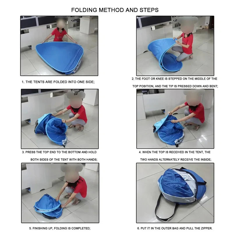 Ultralight Beach Tent with Full Shade – Automatic Pop-Up Design