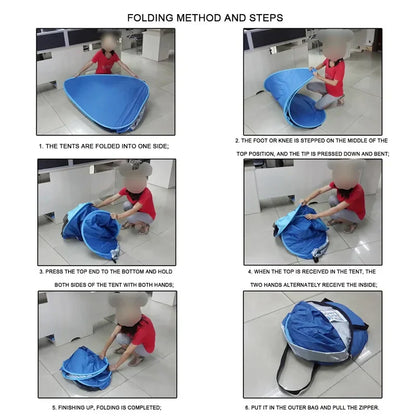 Ultralight Beach Tent with Full Shade – Automatic Pop-Up Design