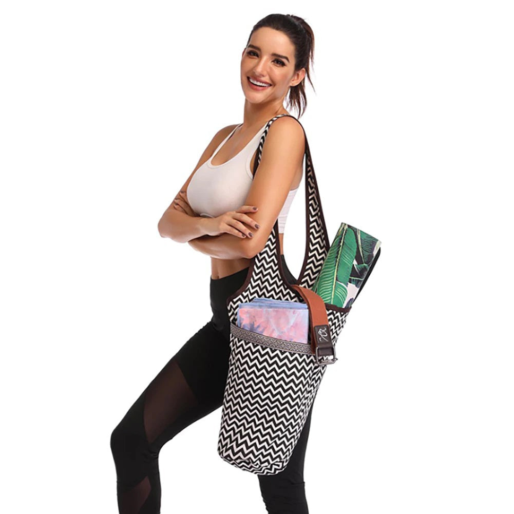 Canvas Bag for Yoga Mat with Print Design