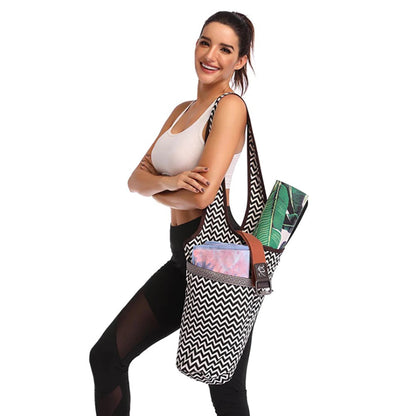 Canvas Bag for Yoga Mat with Print Design