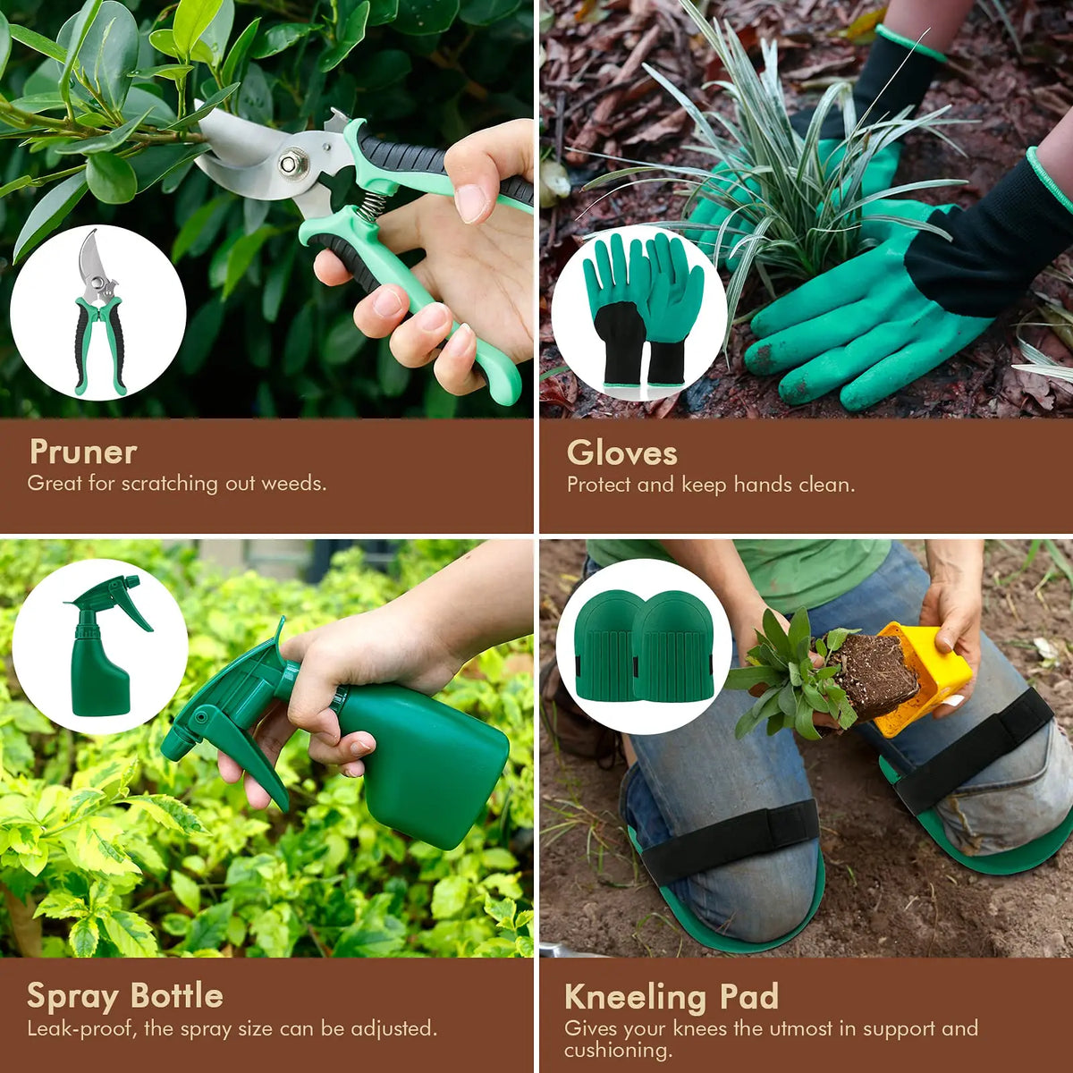 Complete Gardening Essentials Set with Ergonomic Handles