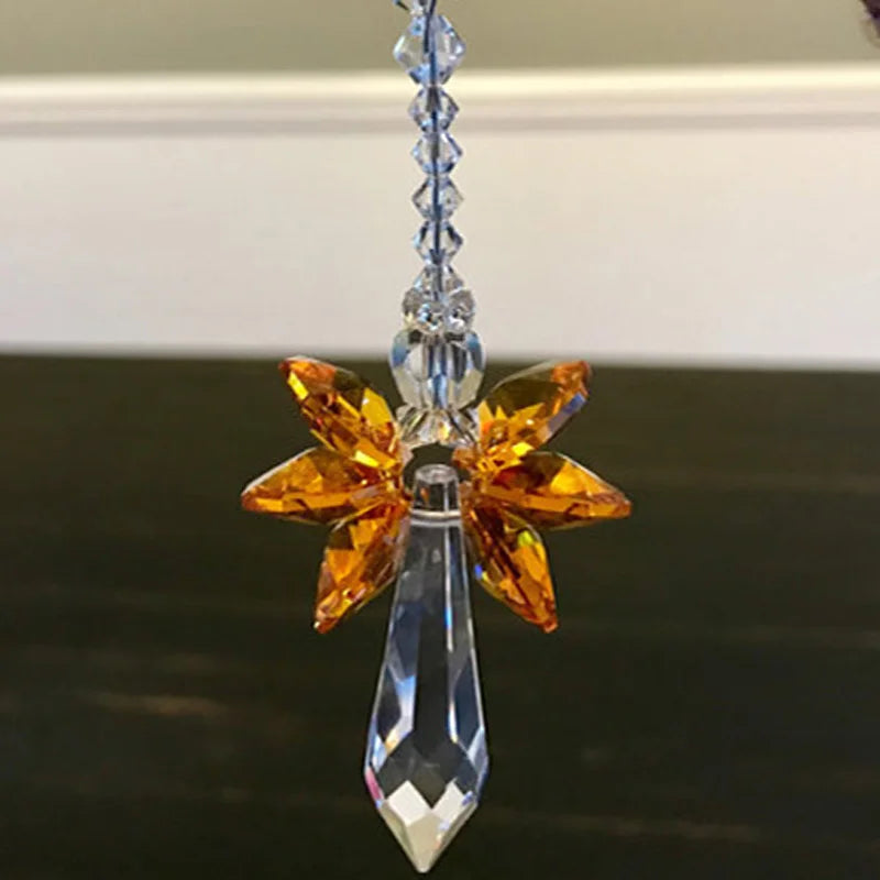 Rainbow Guardian Angel Crystal 12 cm | Glass Pendant | Home & Garden Decor