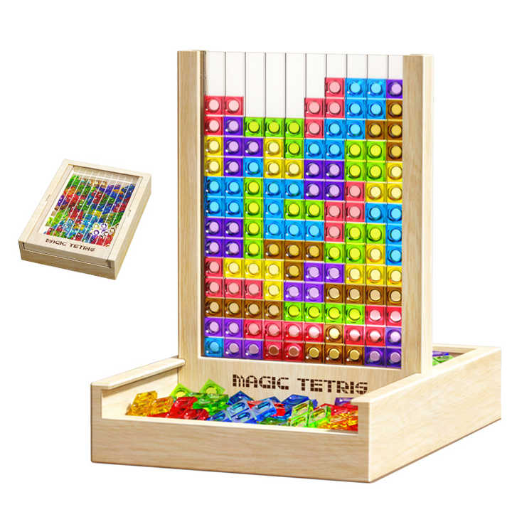 Wooden Tetris Game (Standard Model) – Classic Puzzle Toy
