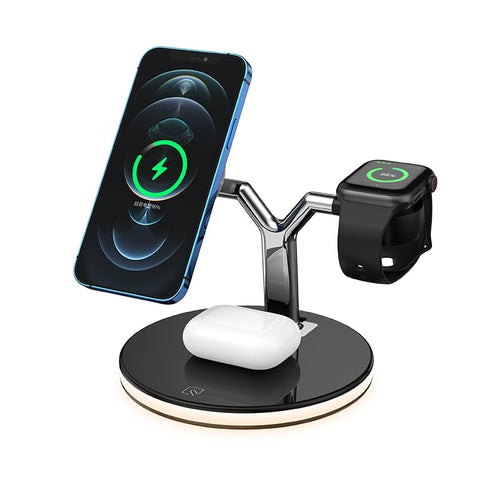 Dual Device Charging Station with Magnetic Alignment