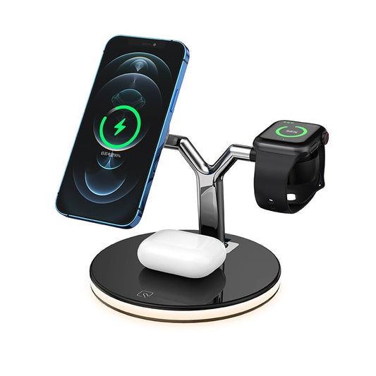 Dual Device Charging Station with Magnetic Alignment