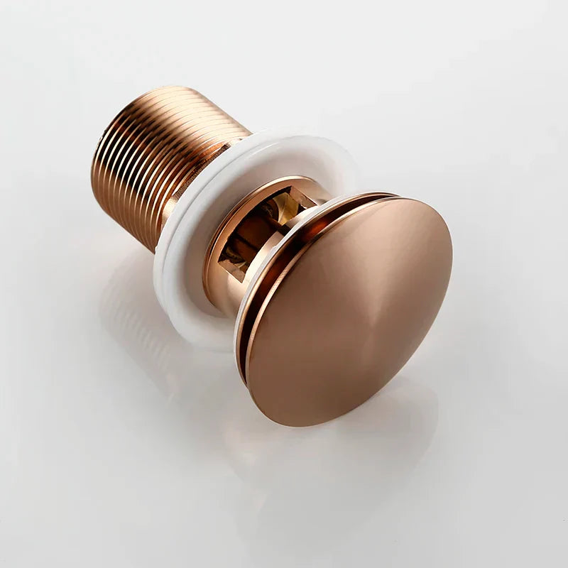 Rose Gold Sink Drain Valve - Taalita Style