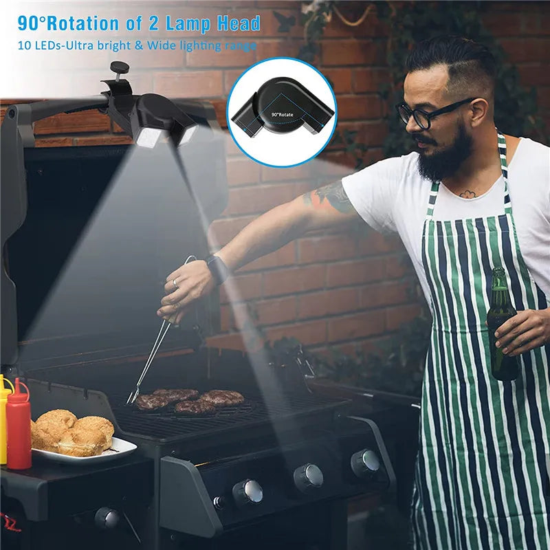 360° Rotating LED Grill Light | Heat Resistant & Ultra Bright | For BBQ & Outdoor