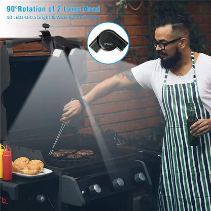 360° Rotating LED Grill Light | Heat Resistant & Ultra Bright | For BBQ & Outdoor