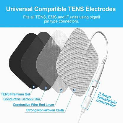 Therapeutic TENS Gel Electrode Pads - Muscle Stimulator Massage Patches for Physiotherapy Relief