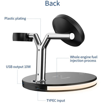 Dual Device Charging Station with Magnetic Alignment