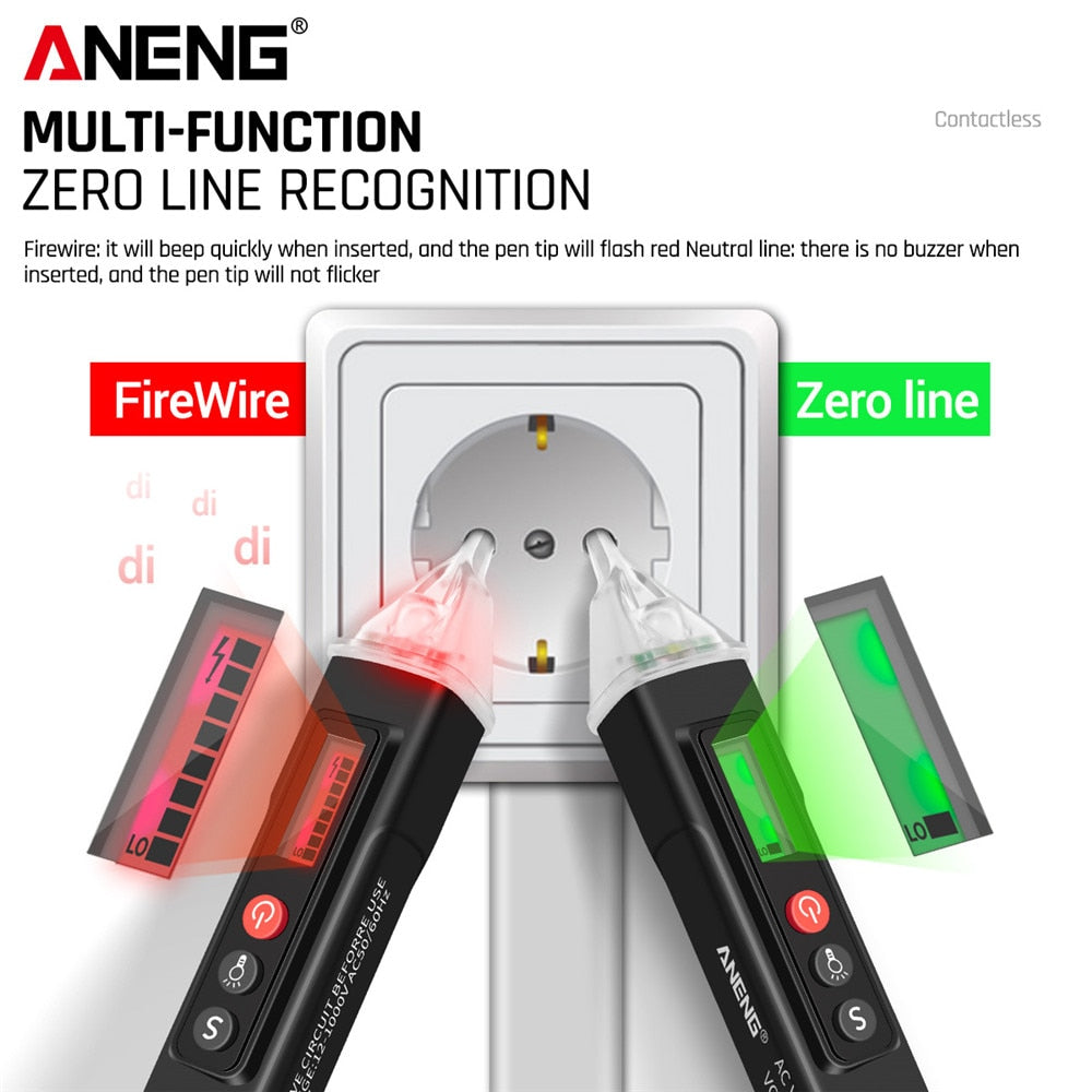 Digital Voltage Detector Pen for AC and DC Testing