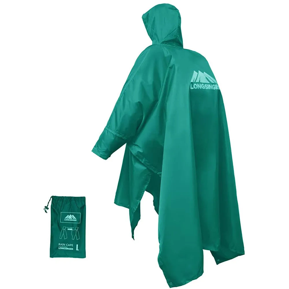 Adjustable 3-in-1 Waterproof Raincoat - Lightweight, Reusable for Men and Women, Perfect for Hiking, Hunting, and Climbing